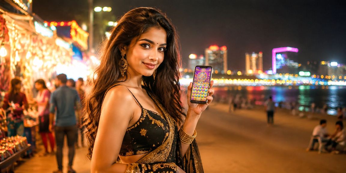 Vibrant night market at Chennai Marina Beach reflecting India's entertainment culture