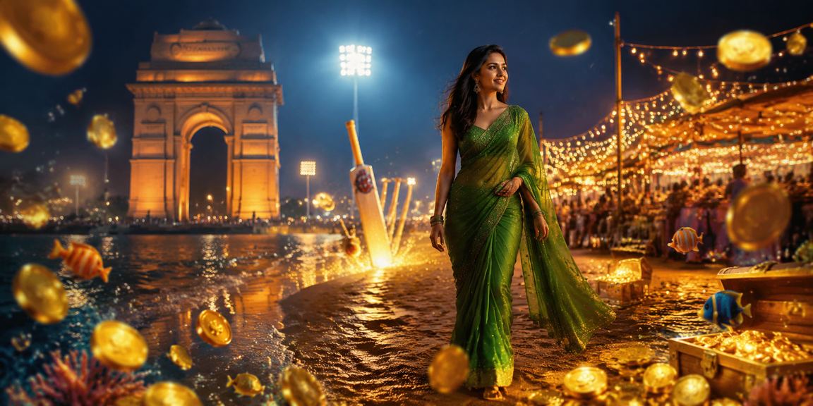 View of India Gate and cricket fans symbolizing safe betting culture