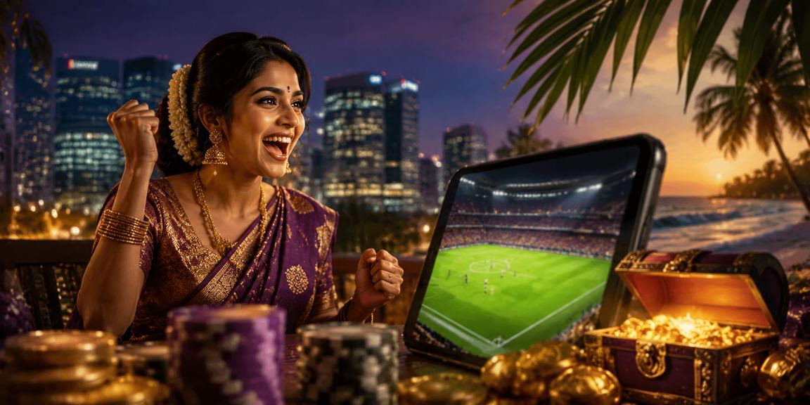 Exciting sports betting scene on Indian beach with diverse players