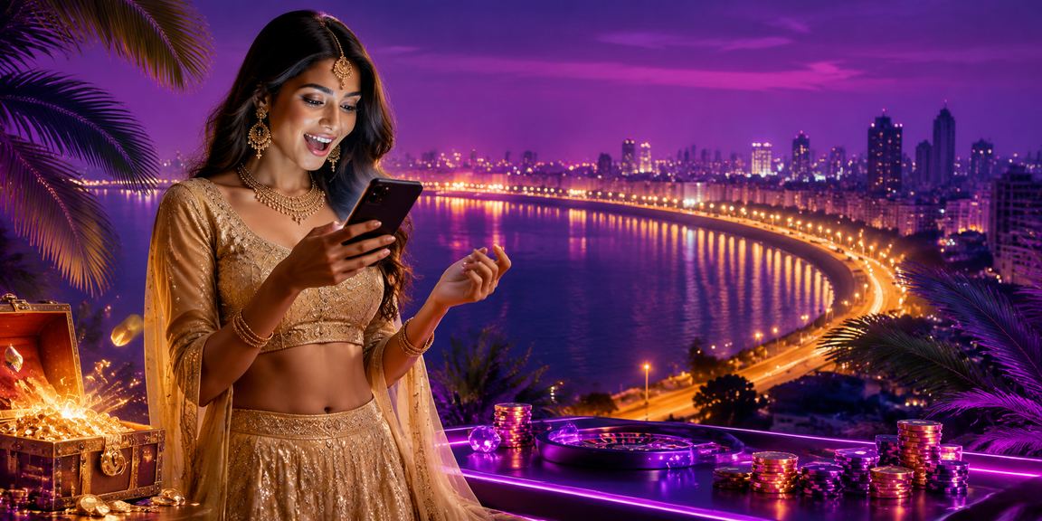 Excited player registering on mobile casino app in Mumbai